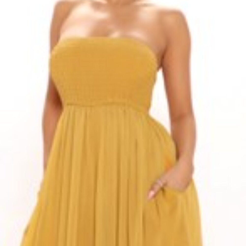 Summers In Capri Jumpsuit – Mustard Size: XL